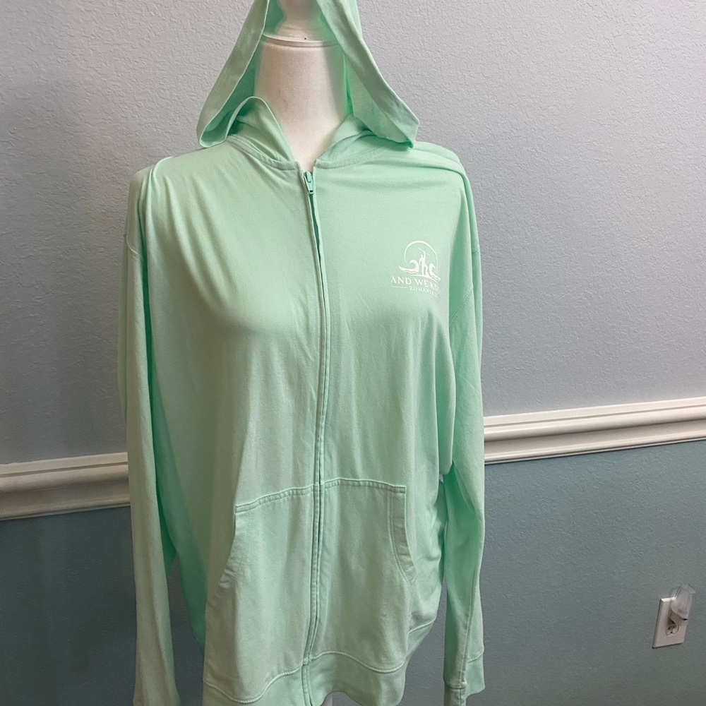 And We Know Pale Green Lightweight Hoodie / XL
